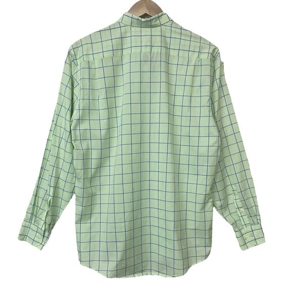 Southern Tide Mens Size Large Button Down Dress Shirt Plaid Green Blue White - Picture 7 of 10